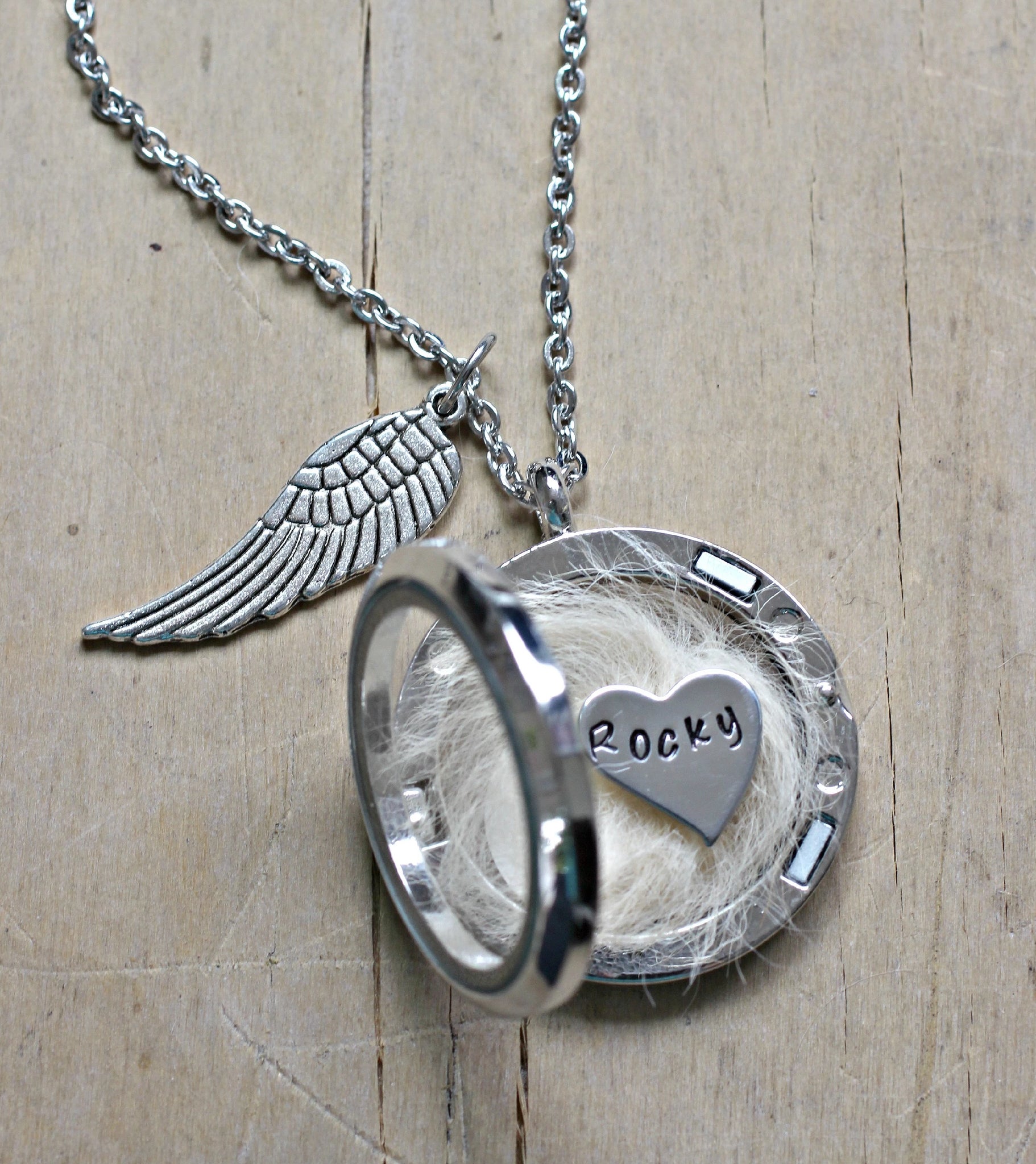 dog locket pendant