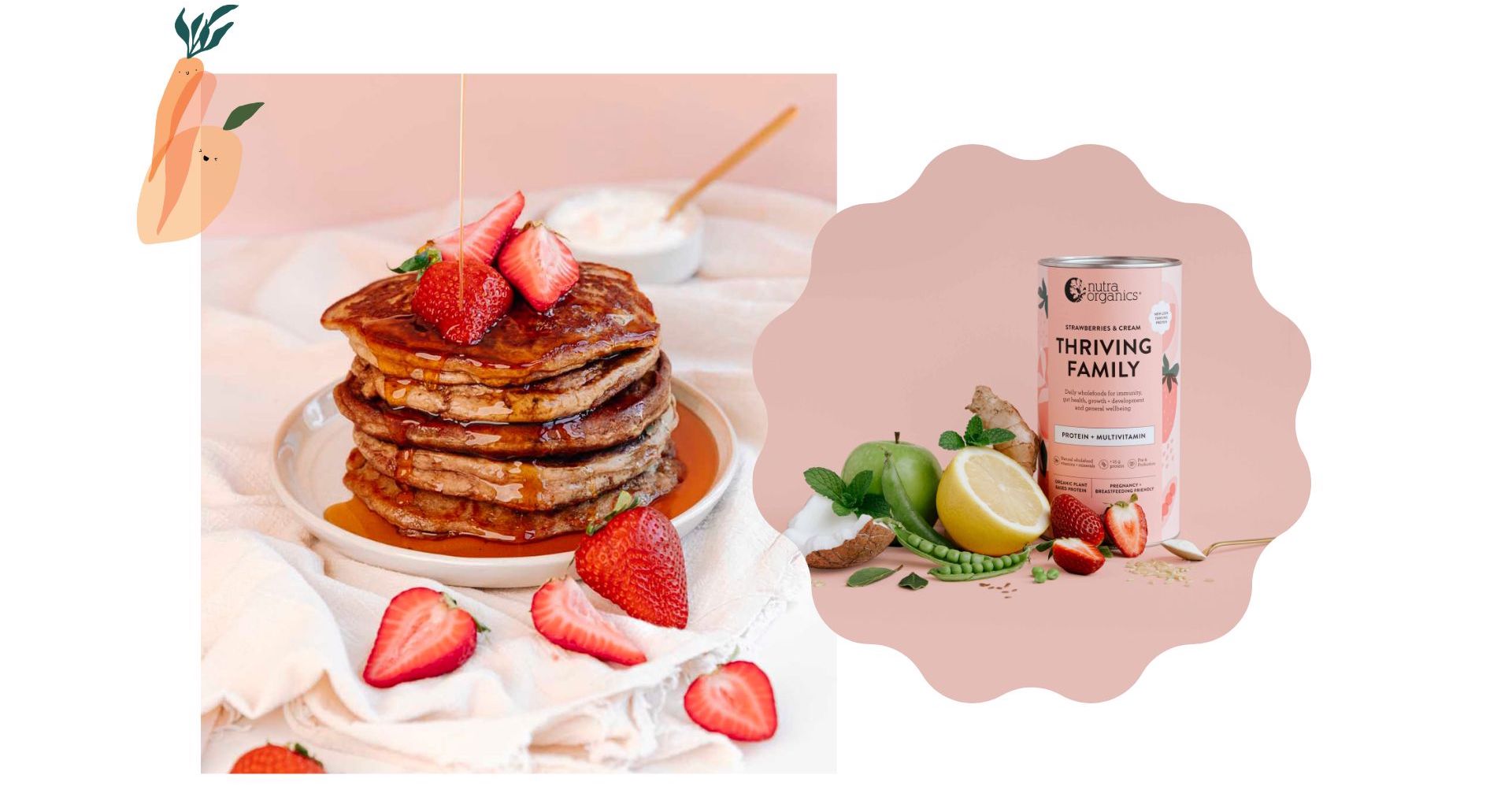 Healthy Breakfast ideas for kids -  Fluffy Pancakes