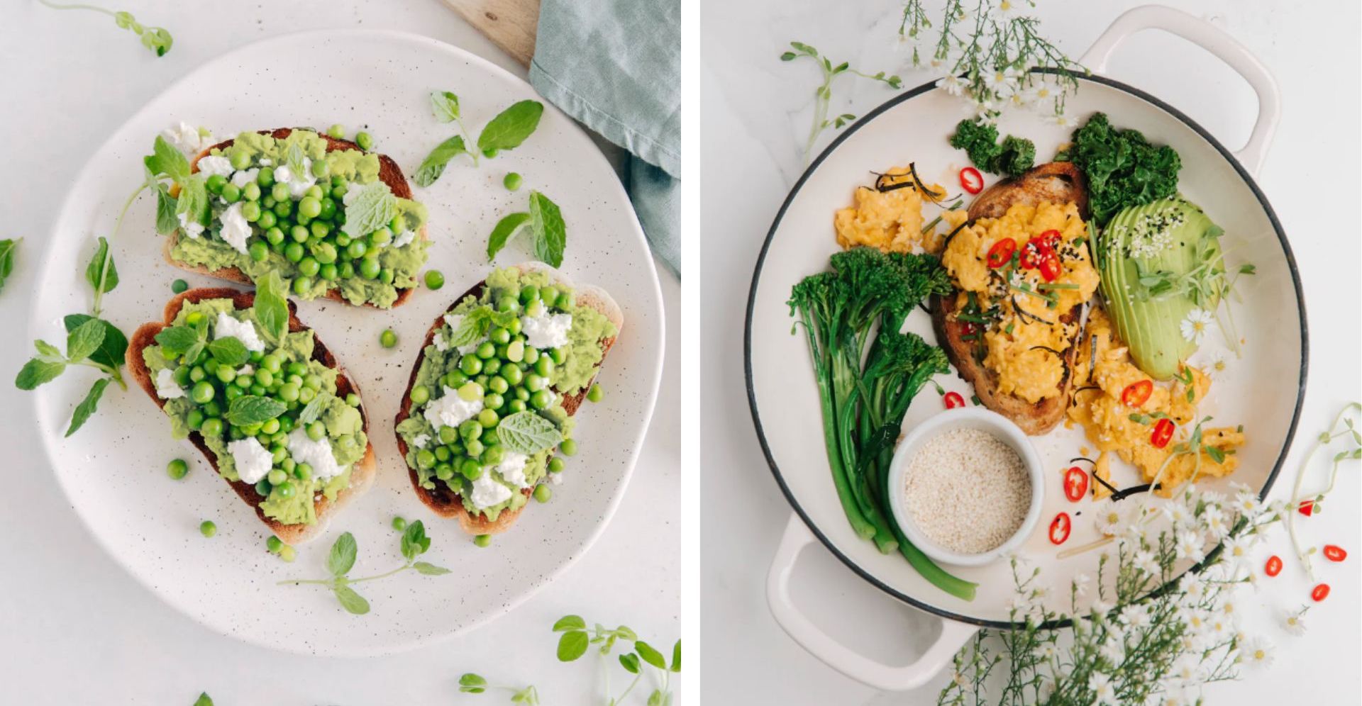 Miso Scrambled eggs & Avocado toast with Bone Broth