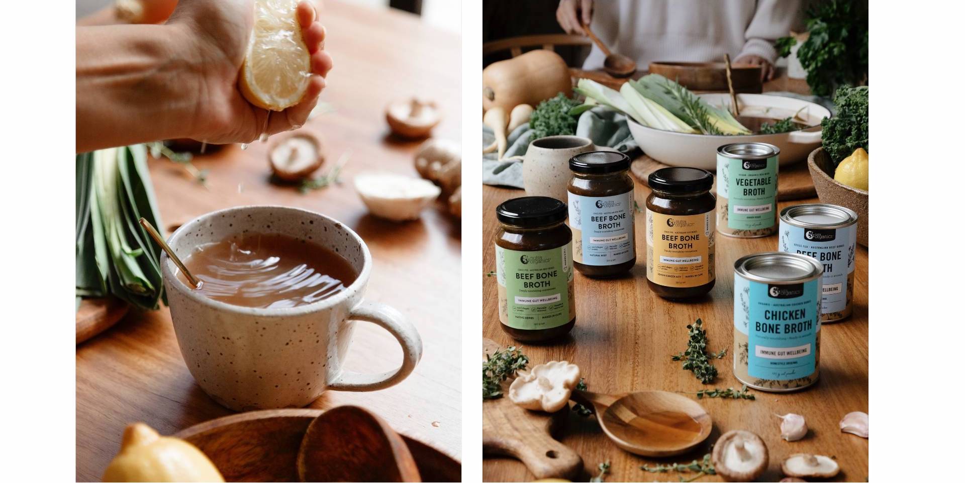 Bone Broth concentrates and Powders with cup of broth 
