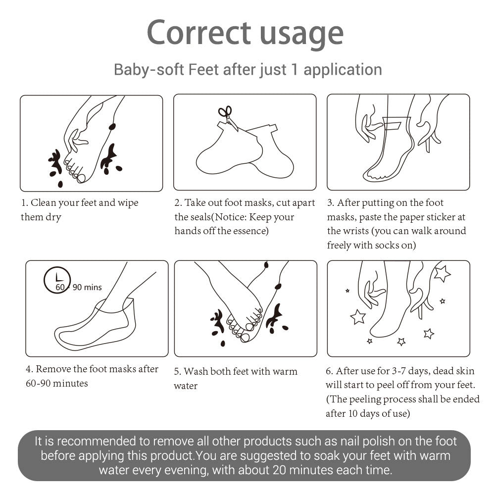 comment utiliser le masque peeling pour les pieds