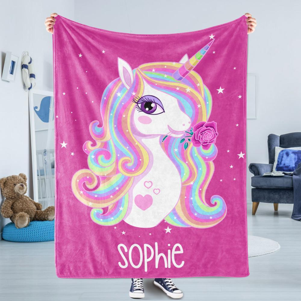 unicorn fleece blankets or throws