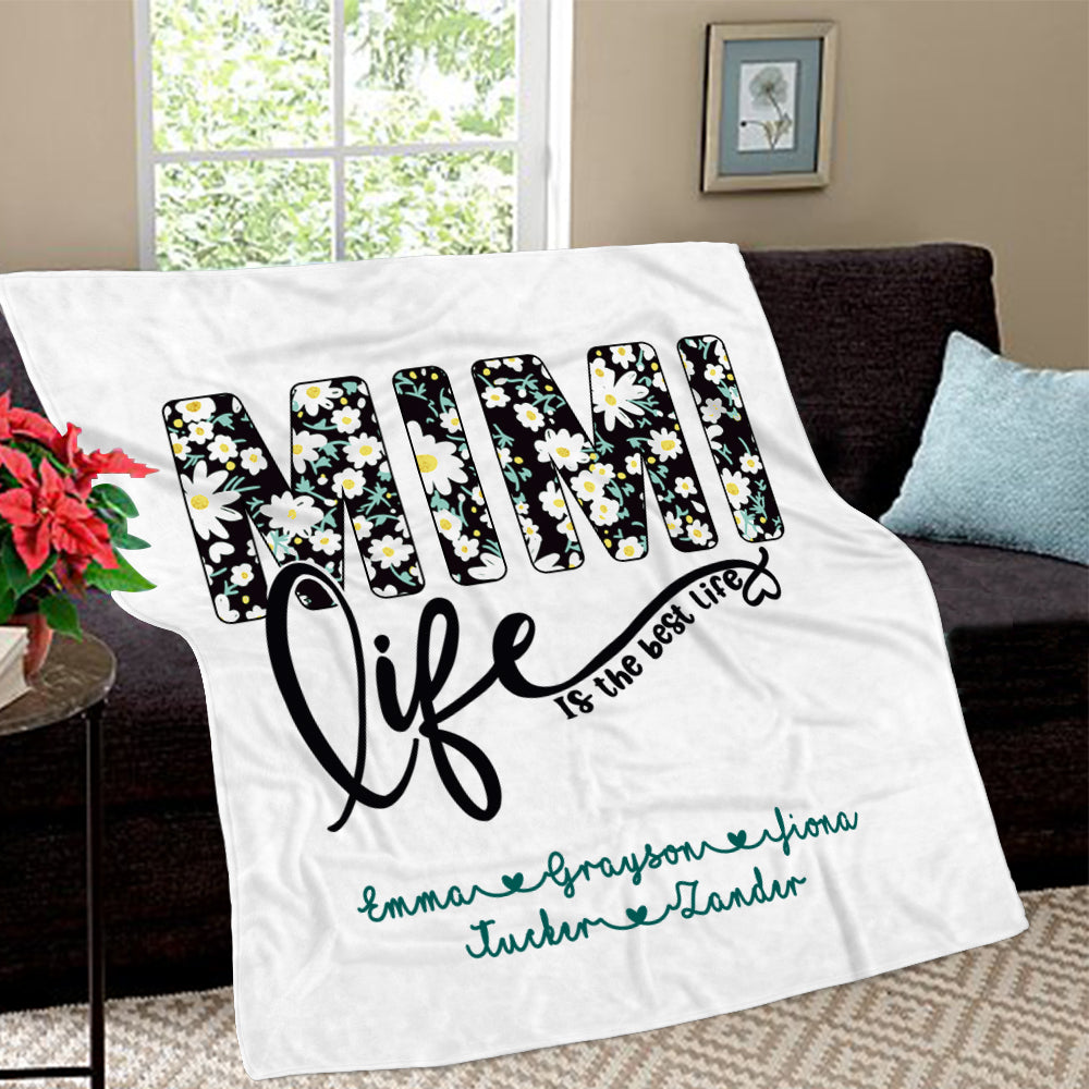 Personalized Daisy Fleece Blankets With Your Nick Kids Names II