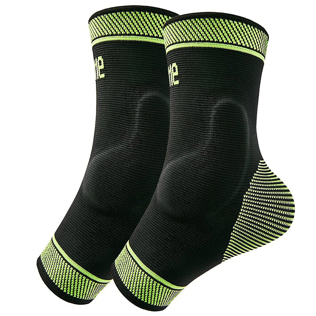 Ankle Brace Compression Support Sleeve with Silicone Gel (Pair