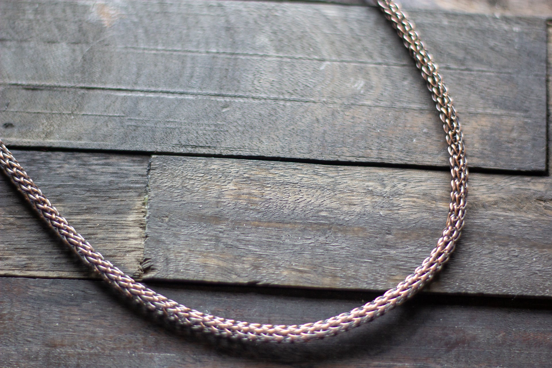 Copper Viking Knit Chain Nymph Glass Jewelry