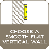 Install your mechanical wall clock on a smooth flat vertical wall