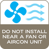 Do not install your unusual wall clock in the airflow of a fan