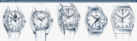 2D sketches pitot watches