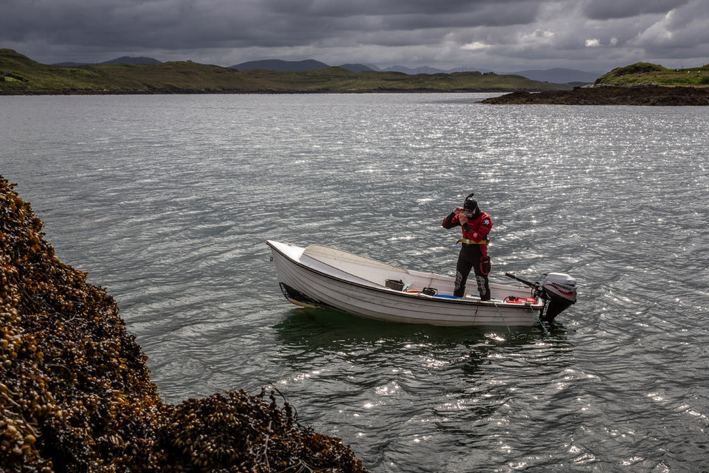 One man and his little boat.