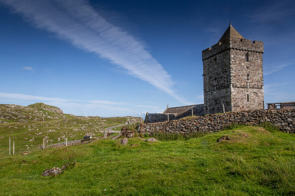 Peaceful Sunday skies at St Clements church at Rodel.