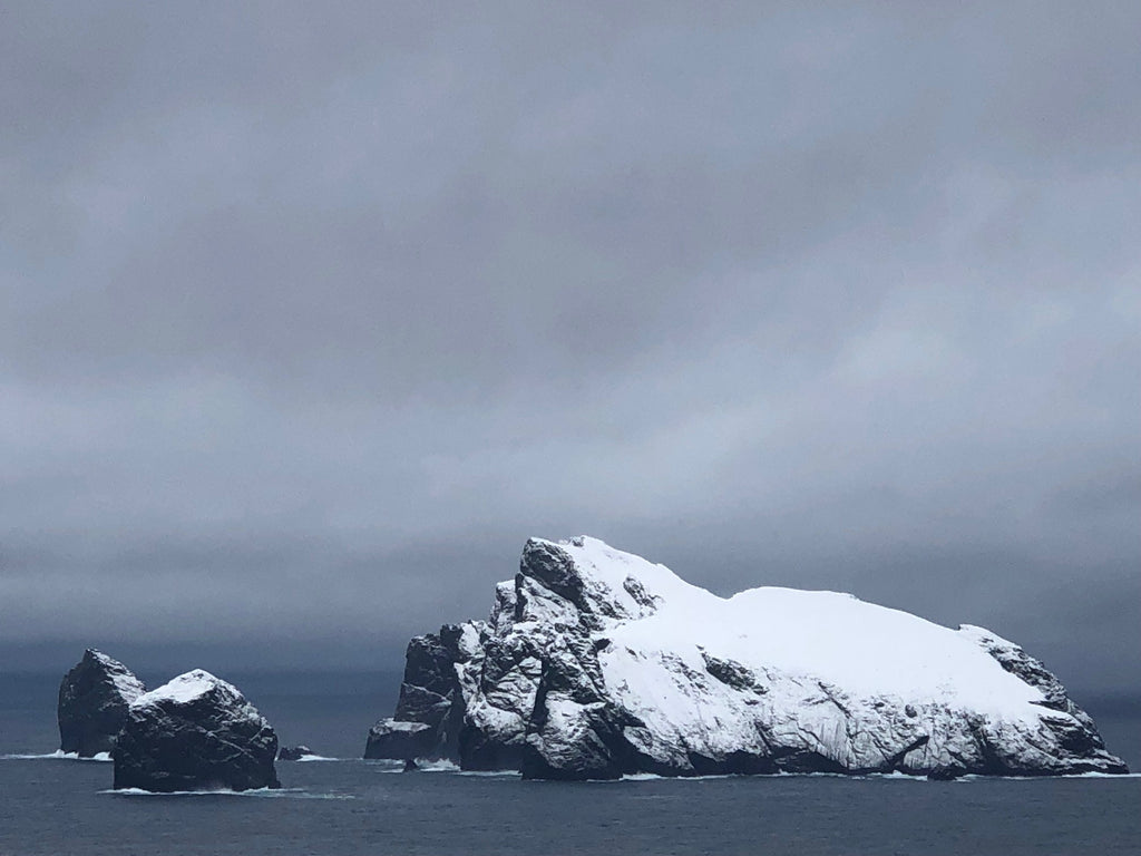 Rare snows on Boreray and the stacs, St Kilda. Image © Lachie Macleod.