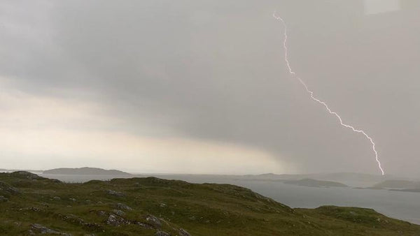 Lightning strikes gu leor yesterday evening. Image © Shona Maclennan