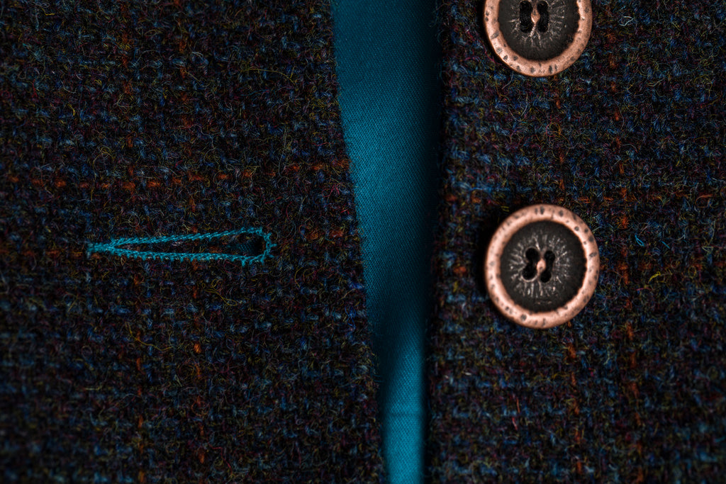 The beautiful colours of our Distillery Harris Tweed.