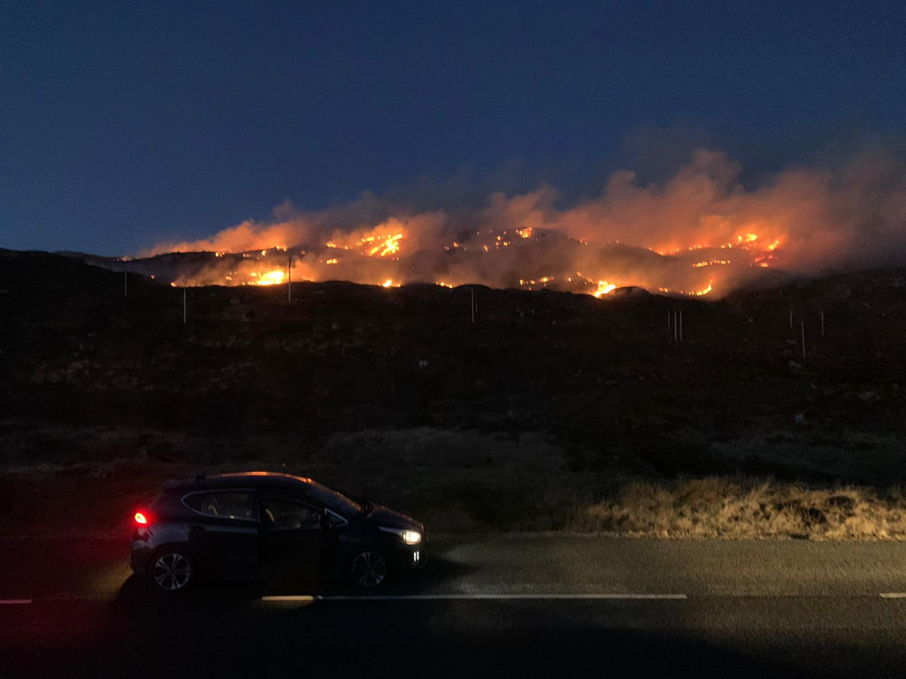 Moor-fires ablaze by night. Image © Stevie Passmore