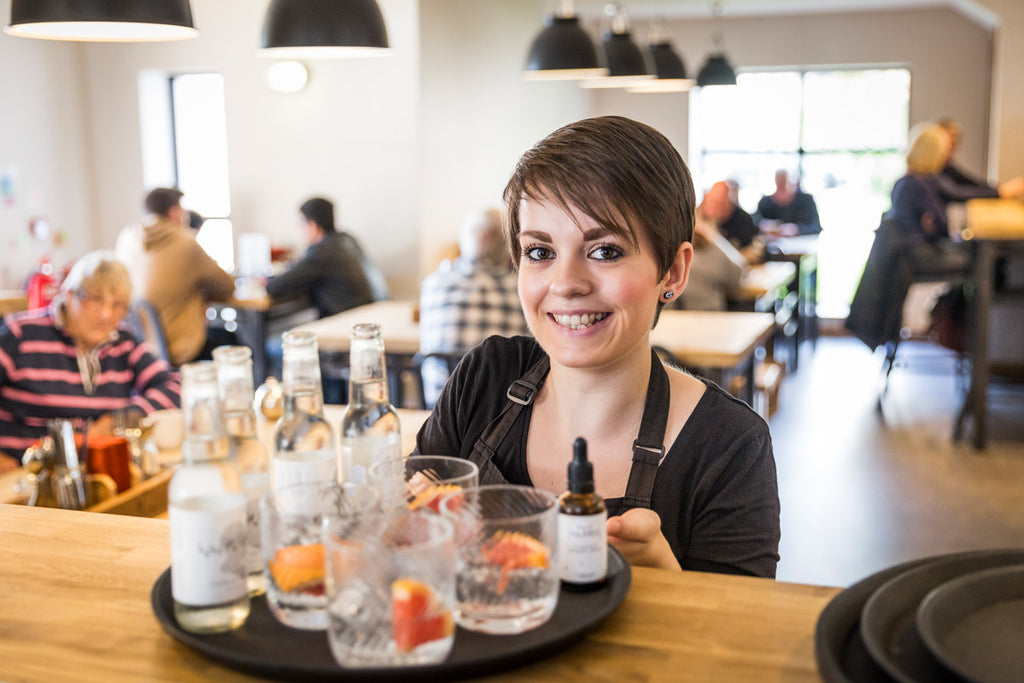 Shona in 2017, serving in the distillery Canteen.