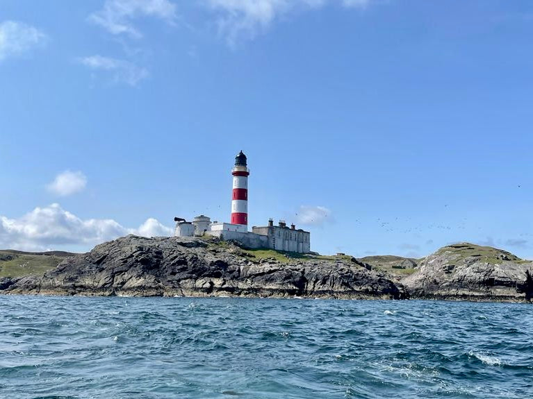 Eilean Glas lighthouse from the sea by Ruthie Macleod