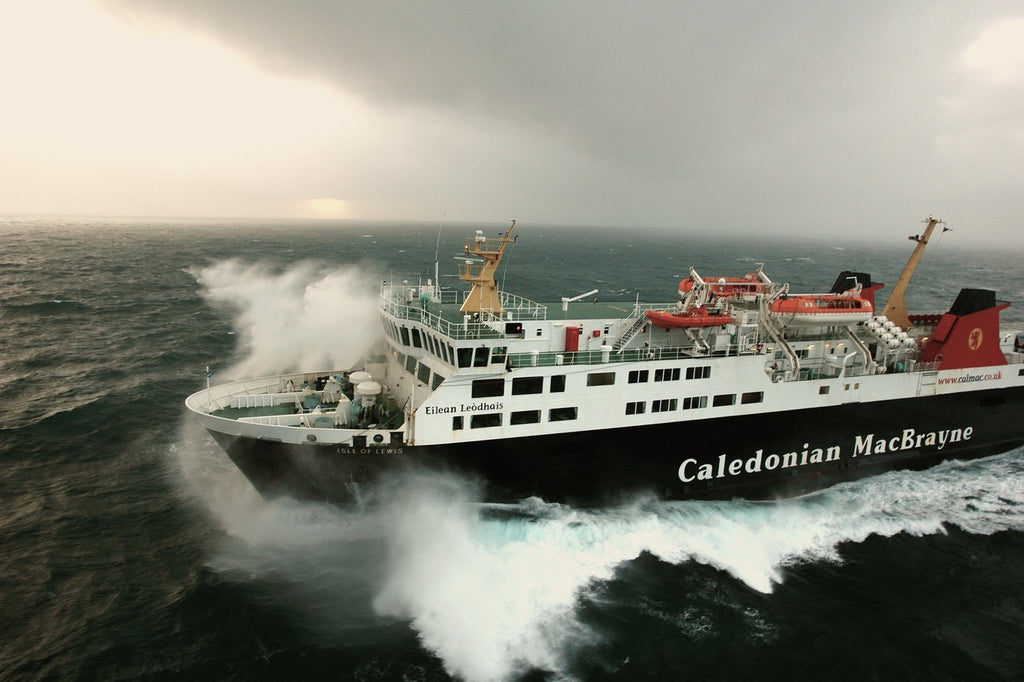 The MV Isle of Lewis crossing The Minch in winter.