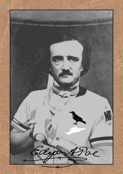 Edgar Allan Poe baseball card from Novel-T