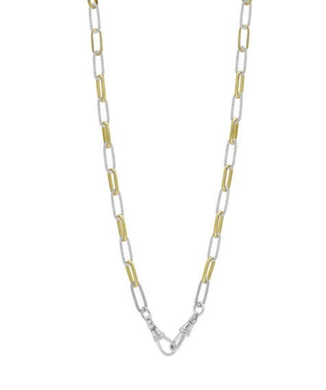 18" Twisted Link Everything Necklace - Ceramic Coated