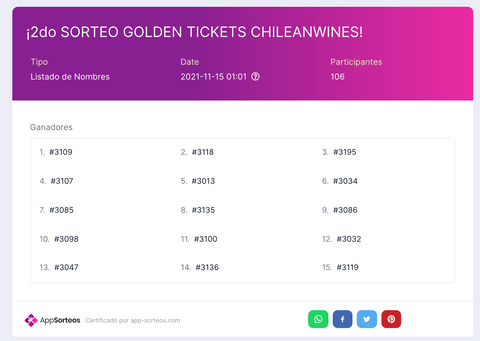 resultados ganadores golden tickets