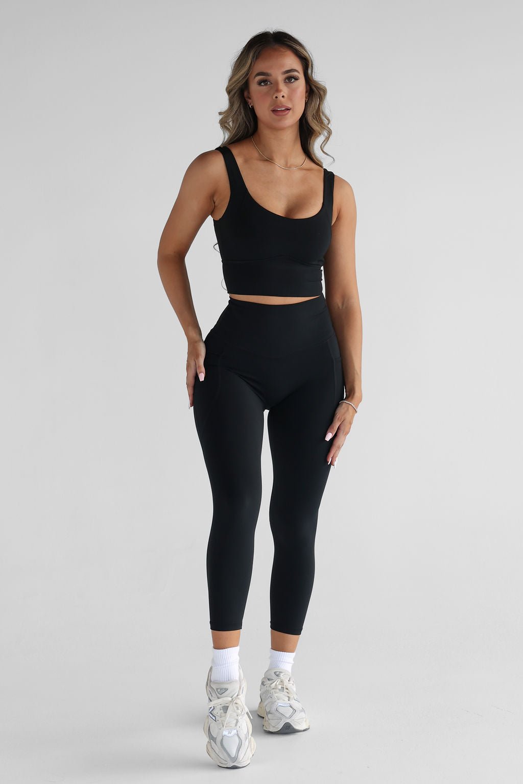 Black 7/8 Leggings, High Waisted, Squat Proof, 5 Star Rated