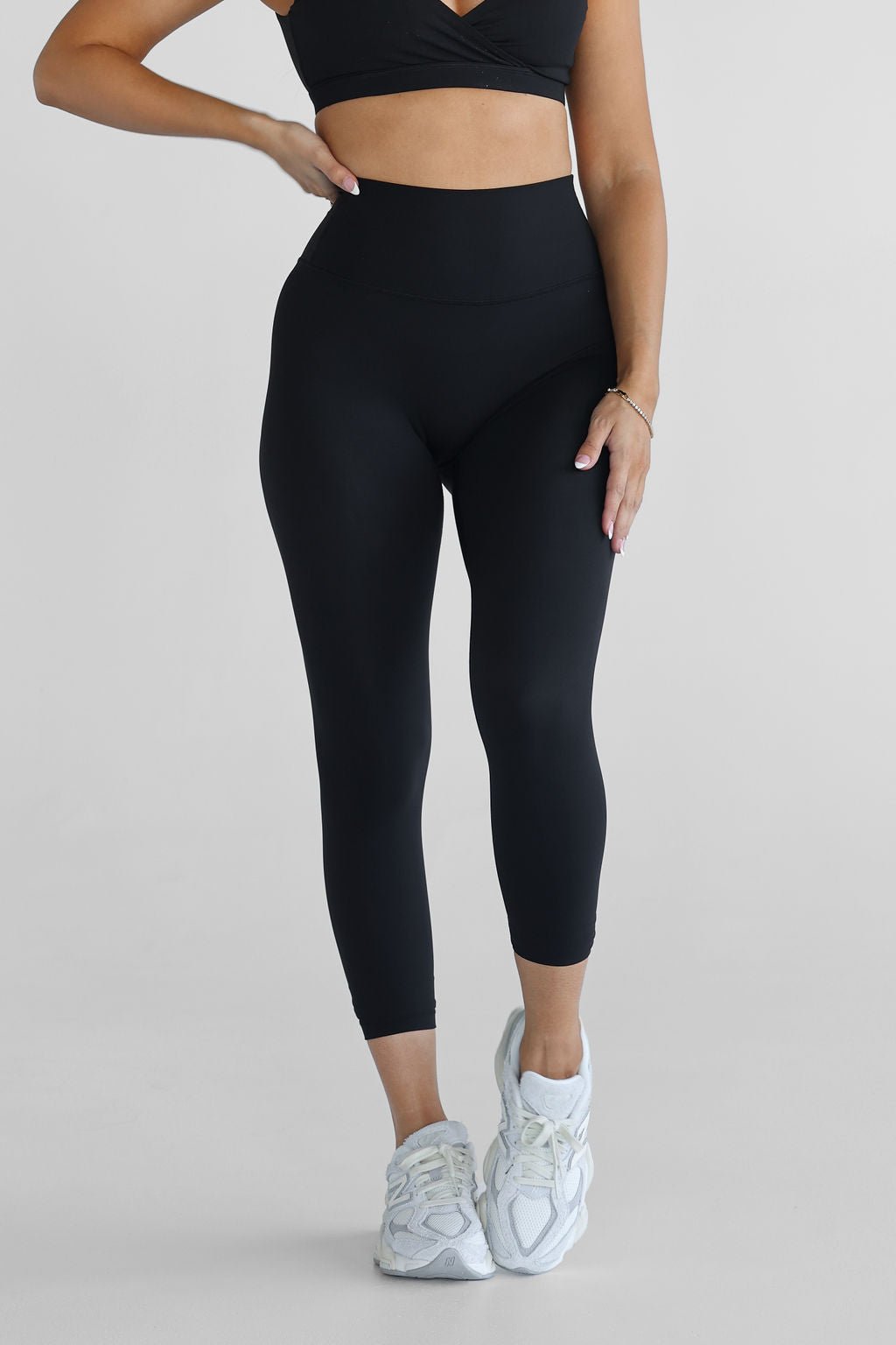 Black 7/8 Leggings, High Waisted, Squat Proof, 5 Star Rated