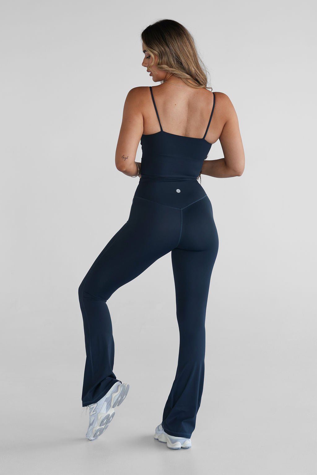 SCULPT Flare Leggings - French Vanilla, High Waisted, Squat Proof