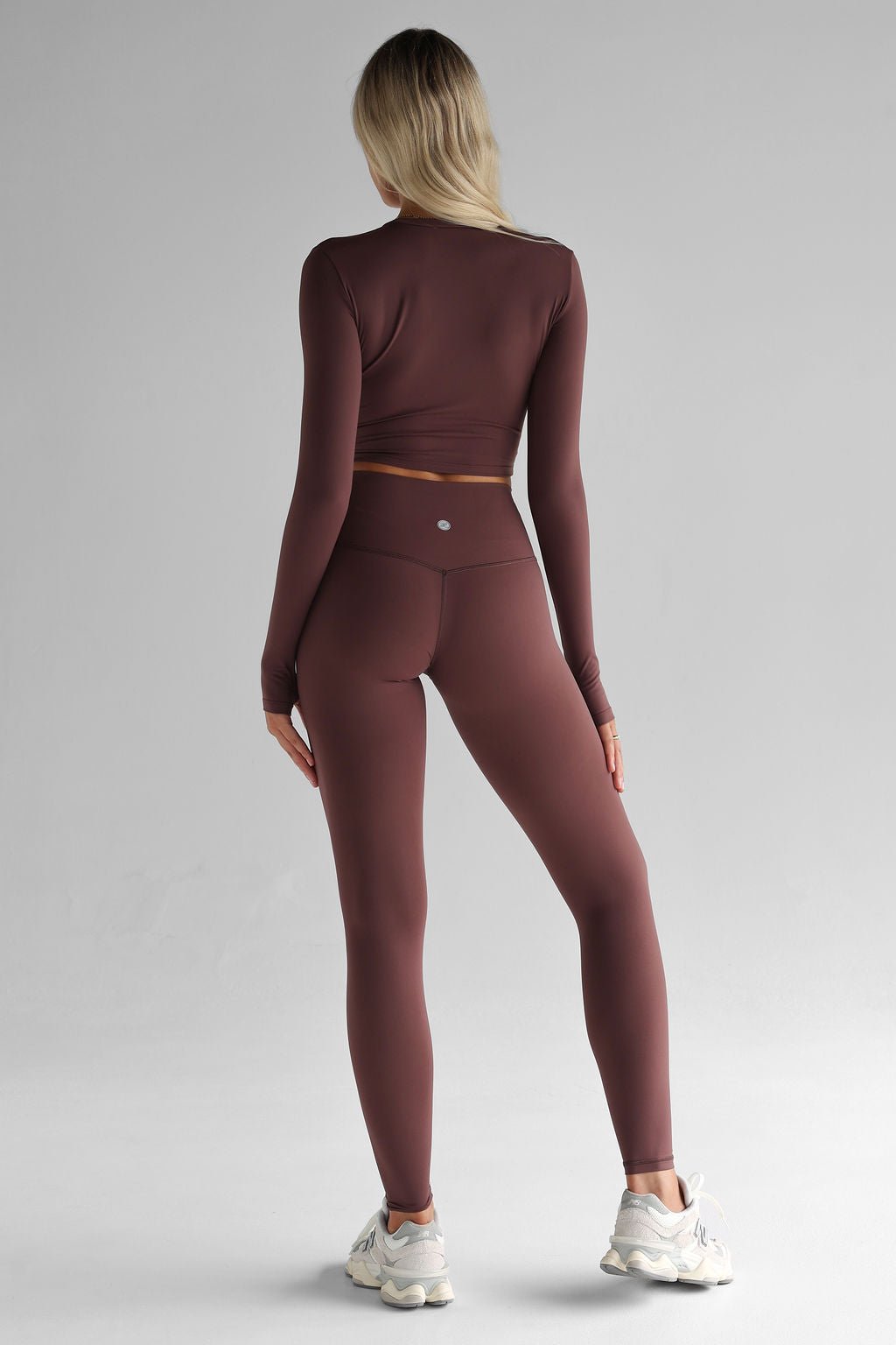 wilo purple brown color flare leggings activewear, - Depop