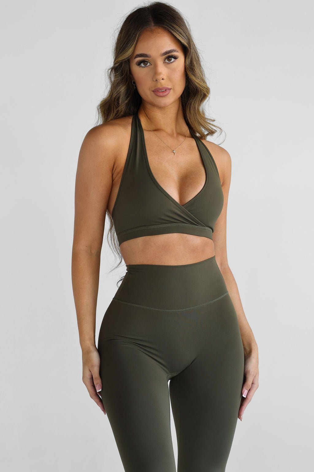 Khaki Full Length Leggings, High Waisted and 5 Star Rated