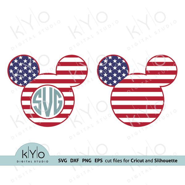 Download 4th of July Mickey Mouse Ears Svg