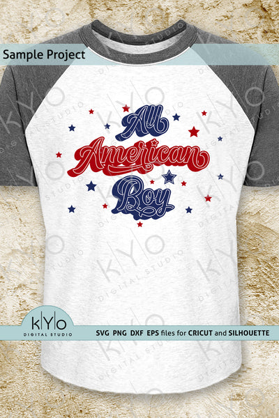 Download All American Boy 4th Of July Shirt Design Svg Cut Files