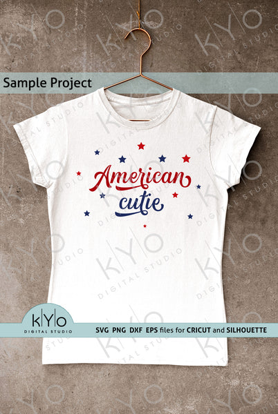 Download American Cutie Shirt Design Svg Cutting Files