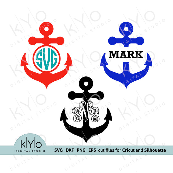 Download Anchor Svg Cutting File Anchor Monogram Svg Nautical Svg