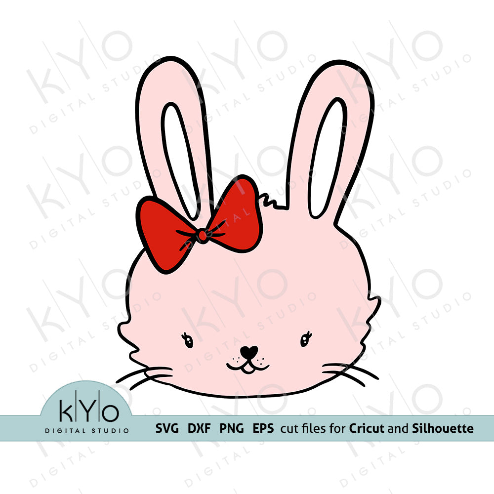 Easter Bunny Bundle, Spring Bunny Ears Bunny Face Easter Bunny Eyes Nose  Cut File Svg Png Kids Bunny Monogram Boy Girl Bunny Cliparts 