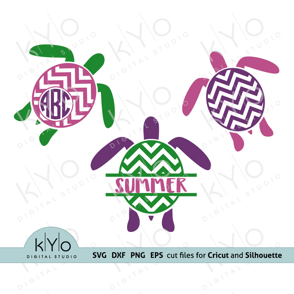 Download Chevron Sea Turtle Monogram Svg Files