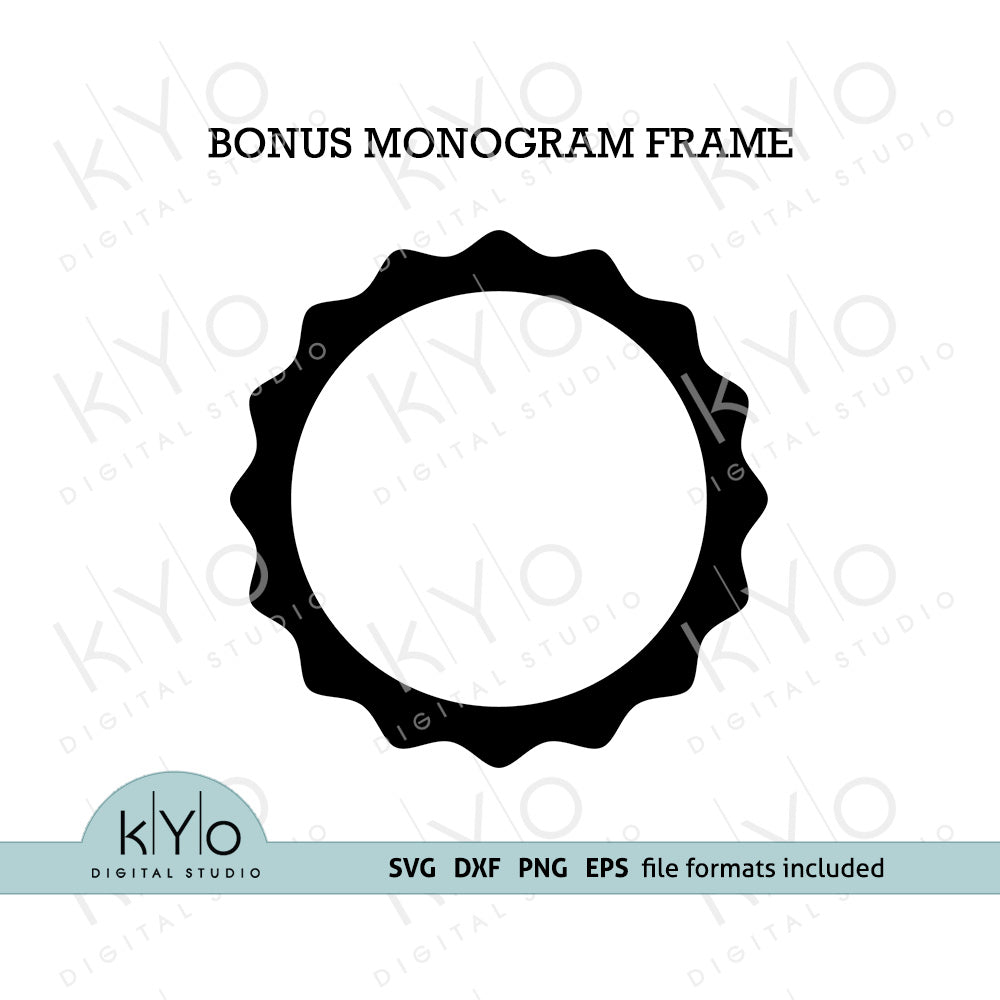 Download Circle Monogram Font Letters Svg Cut Files