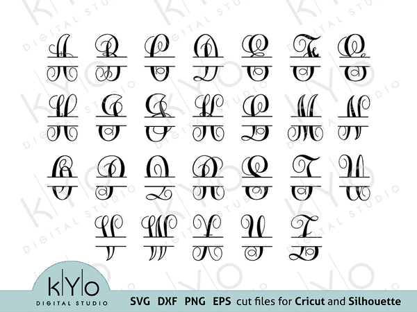 Monogram Fonts Bundle Svg For Cricut And Silhouette