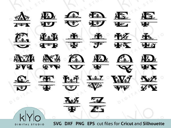 Download Monogram Fonts Bundle Svg For Cricut And Silhouette
