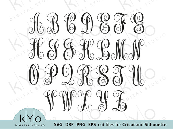 Kits How To Monogram Numbers Files For Cricut Silhouette Cut Files Monogrammed Letters Font Svg Circle Monogram Svg Alphabet Interlocking Monogram Collage