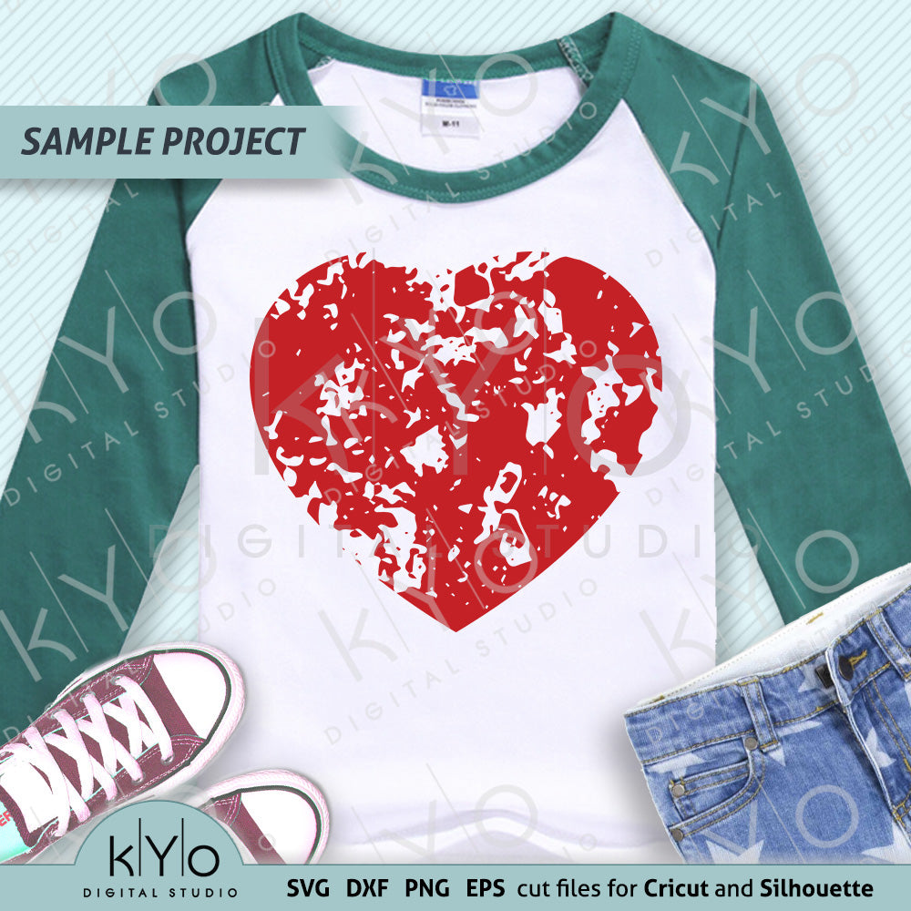Download Distressed Heart Svg Files