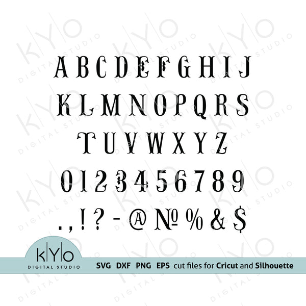 Fishtail Monogram Font Letters Svg Cut Files Kyodigitalstudio