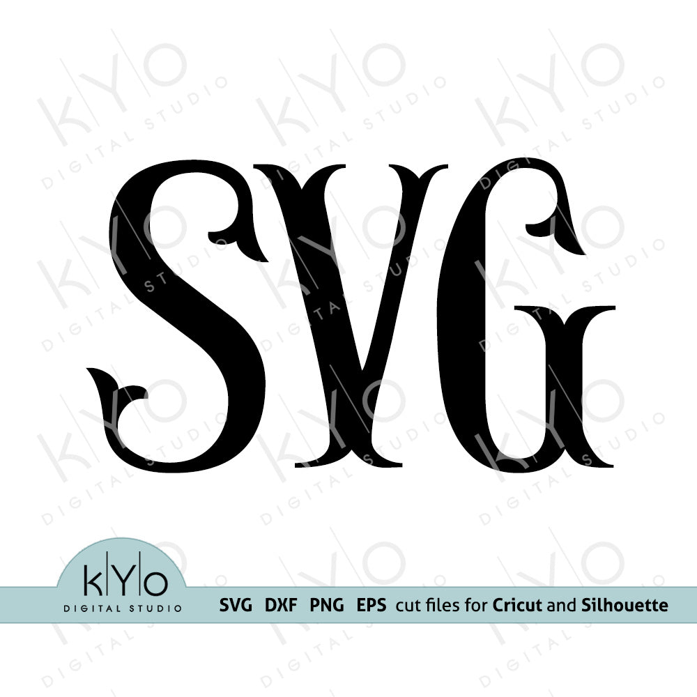 Download Fishtail Monogram Font SVG's - @kYoDigitalStudio