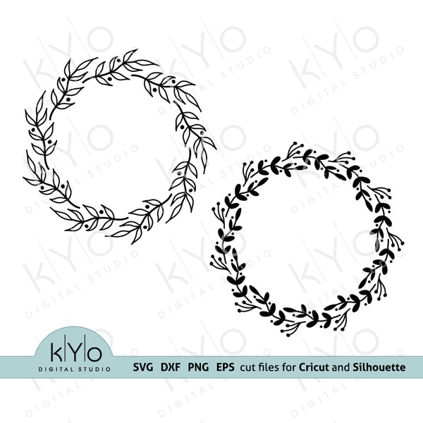 Free Free 341 Silhouette Flower Wreath Svg SVG PNG EPS DXF File