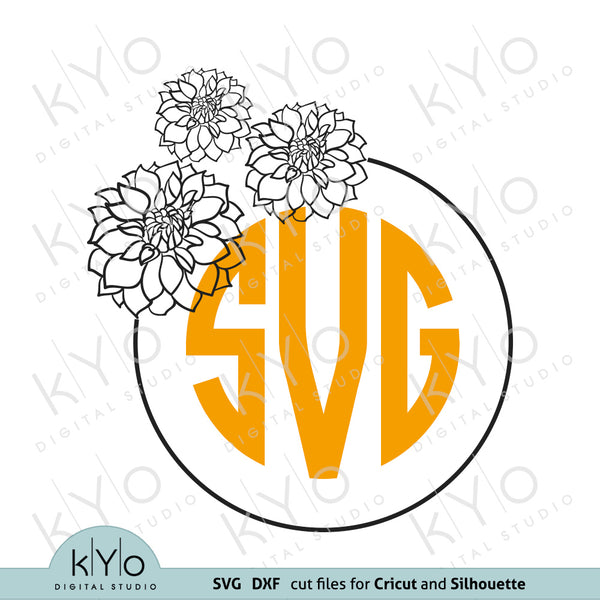 Free Free 270 Monogram Silhouette Flower Svg SVG PNG EPS DXF File