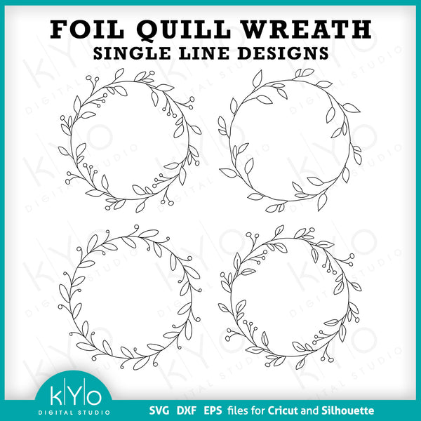 Twisted Wire Wreath - Single line, Foil Quill