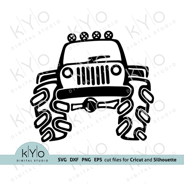 Hand Draw Jeep Silhouette Svg Png Files For Cricut