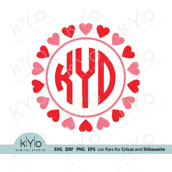 Download Heart Monogram Frame Svg