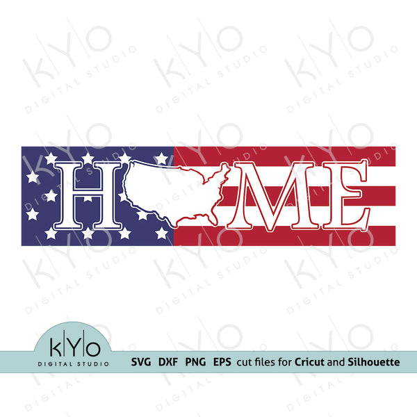 Download American Home Sign With Usa Map Svg Cut Files