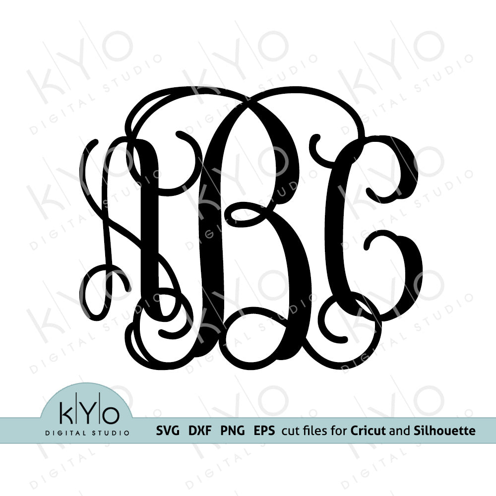 Download Silhouette Interlocking Vine Monogram Svg - Layered SVG ...