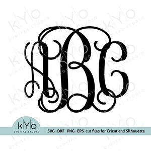 Monogram Fonts Svg Files for Cricut